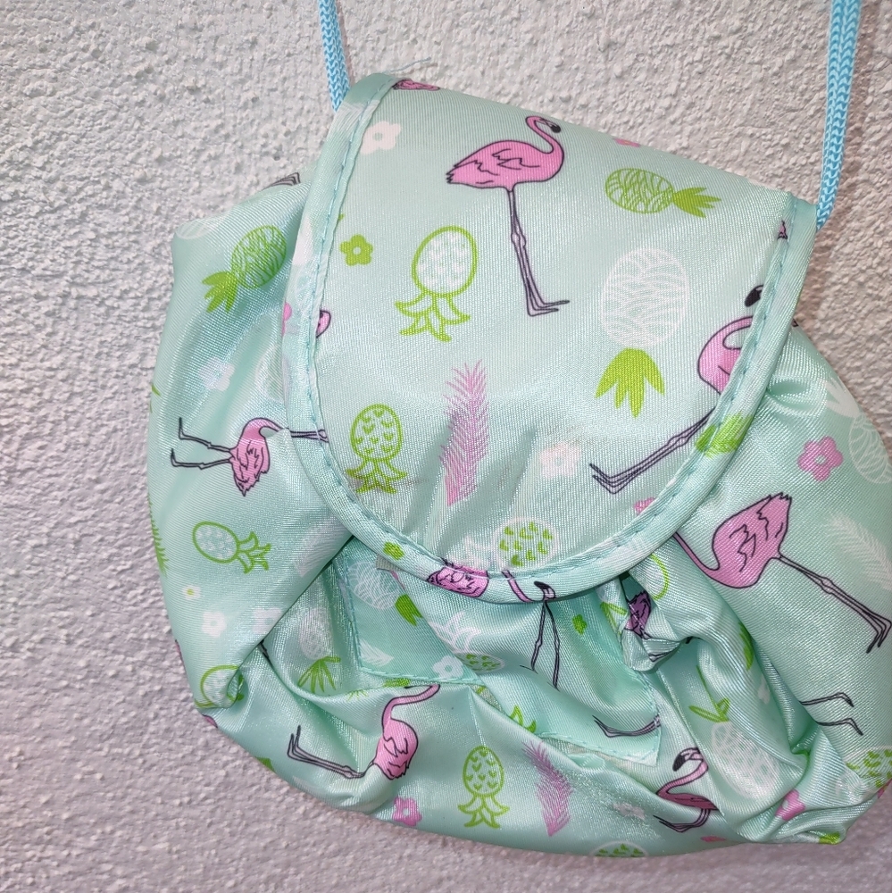 Flamingo Print Cosmetic Bag Spring Summer Travel Vacation Everyday Utility Gift